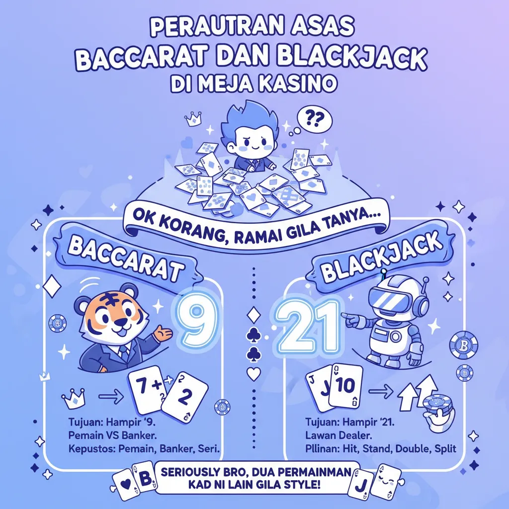 Peraturan Asas Baccarat dan Blackjack di Meja Kasino