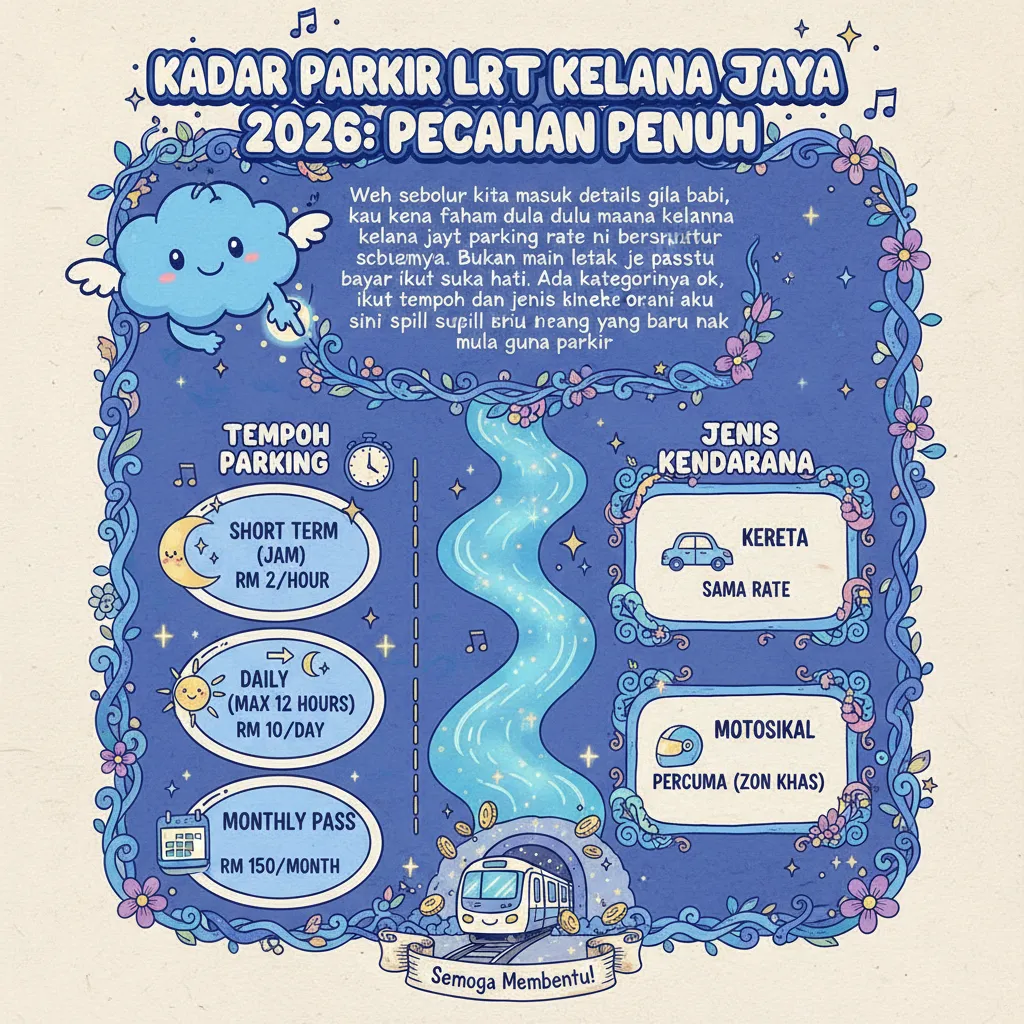 Kadar Parkir LRT Kelana Jaya 2026: Pecahan Penuh