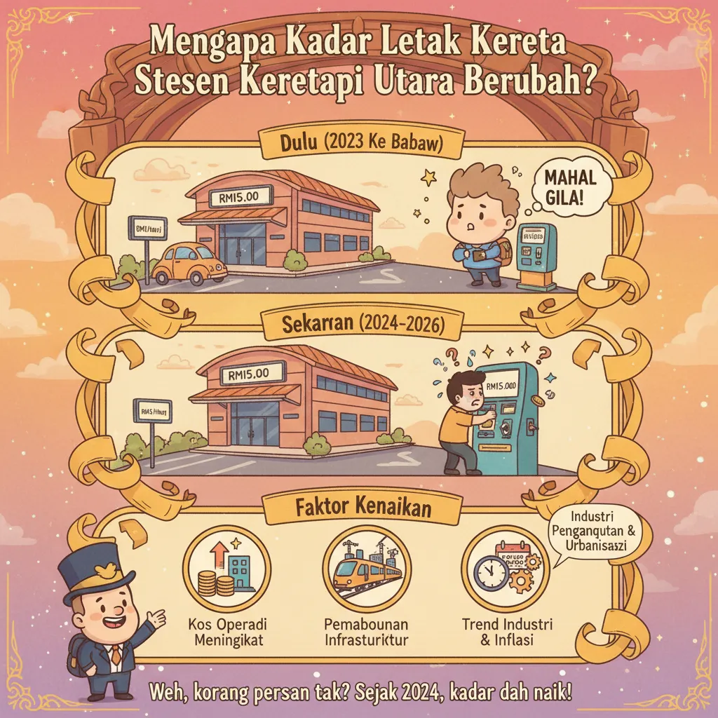 Mengapa Kadar Letak Kereta Stesen Keretapi Utara Berubah?