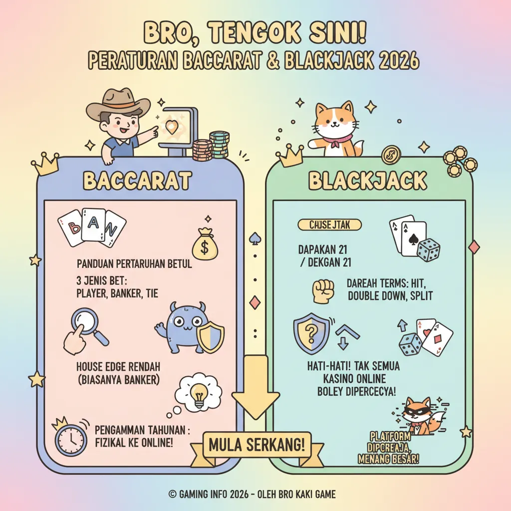 Panduan Pertaruhan Baccarat dan Blackjack untuk Pemain Dalam Talian